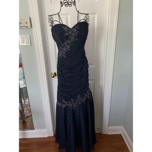 Jovani Navy Mermaid style gown